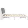 vidaXL Bed Frame with Headboard White 150 x 200 cm Solid Pine Wood