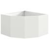 vidaXL Corner Planter White 60 x 60 x 35 cm Steel
