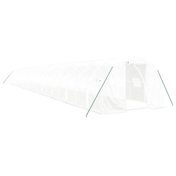 vidaXL Greenhouse with Steel Frame White 66 m² 22x3x2 m