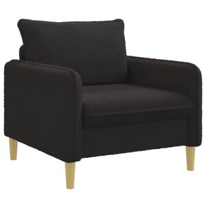 vidaXL XL Armchair Black Boucl&eacute;