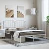 vidaXL Metal Bed Frame without Mattress with Headboard White 150x200cm