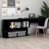 vidaXL Corner Desk Black 200x50x76 cm Engineered Wood