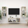 vidaXL 5 Piece TV Cabinet Set White and Sonoma Oak Engineered Wood