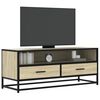 vidaXL TV Cabinet Sonoma Oak 100x34.5x40 cm Engineered Wood and Metal