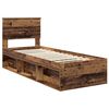 vidaXL Bed Frame with Headboard Old Wood 75 x 190 cm Solid Pine Wood