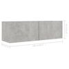 vidaXL 5 Piece TV Cabinet Set Concrete Grey Engineered Wood