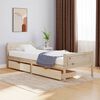 vidaXL Bed Frame without Mattress with 2 Drawers Solid Wood 100x200 cm