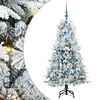 vidaXL Artificial Hinged Christmas Tree White 150 cm PE and PVC