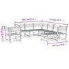 vidaXL 8 Piece Garden Lounge Set Solid Wood Douglas