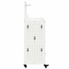 vidaXL Tool Trolley White 65 x 35 x 111 cm Cold-rolled Steel