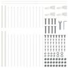vidaXL Garden Fence 8 pcs White 13.6 x 1.5 m Powder-coated Steel