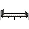 vidaXL Bed Frame without Mattress Black Solid Wood 120x200 cm