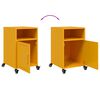 vidaXL Bedside Cabinet Mustard Yellow 36x39x59 cm Steel