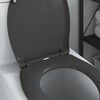 vidaXL Toilet Seat Anthracite 47 x 37 x 4 cm Duroplast
