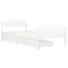 vidaXL Bed Frame without Mattress White Solid Wood 100x200 cm