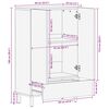 vidaXL Highboard White Wash Finish 60 x 33 x 100 cm Solid Mango Wood