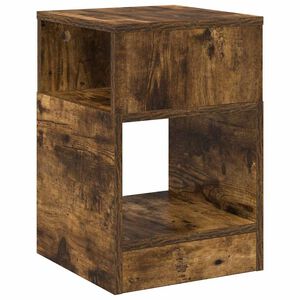 vidaXL End Table Smoked Oak 30.5 x 30 x 45 cm Engineered Wood