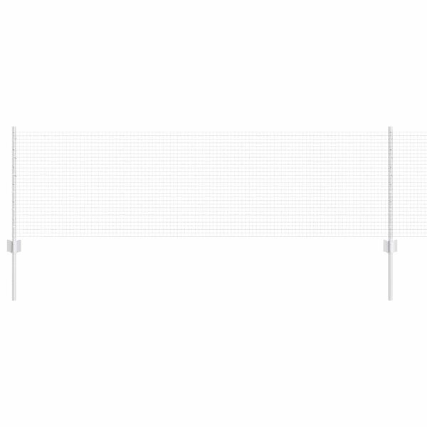 vidaXL Fence with Post Silver 0.6 x 50 m Steel