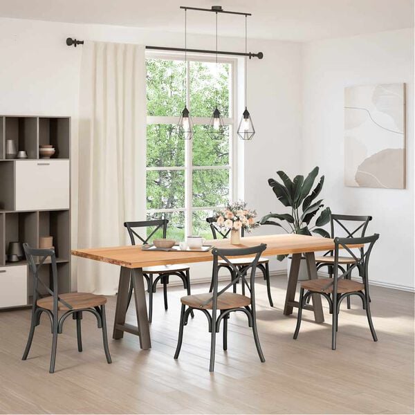 vidaXL Dining Table Legs A-Shaped 2 pcs 60x(72-73) cm Steel