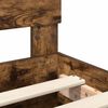 vidaXL Bed Frame with Headboard Smoked Oak 90 x 200 cm Engineered Wood