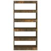 vidaXL Book Cabinet/Room Divider Smoked Oak 80x30x166 cm Engineered Wood