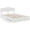 vidaXL Storage Bed with Headboard White 140 x 200 cm Engineered Wood