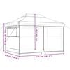 vidaXL Party Tent Folding Taupe 279 x 410 x 315 cm Oxford Fabric