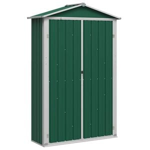 vidaXL Garden Shed Green 116x45x175 cm Galvanised Steel