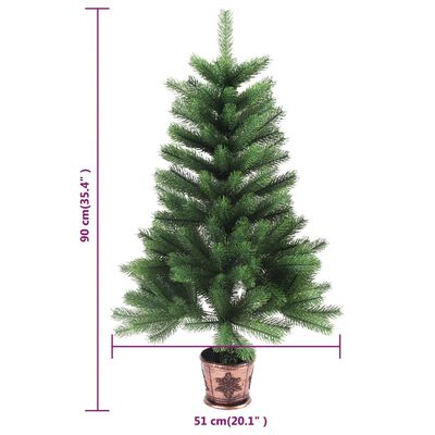vidaXL Artificial Pre-lit Christmas Tree 90 cm Green