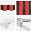 vidaXL Manual Retractable Awning with LEDs Orange and Brown 3 x 2.5 m