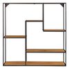 House Nordic Wall Shelf Avery 85x18x85 cm Oak and Black