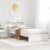 vidaXL Bed Frame with Headboard without Mattress White 75x190 cm Small Single