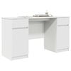 vidaXL Desk with Drawer White 140 x 49 x 76 cm Engineered wood