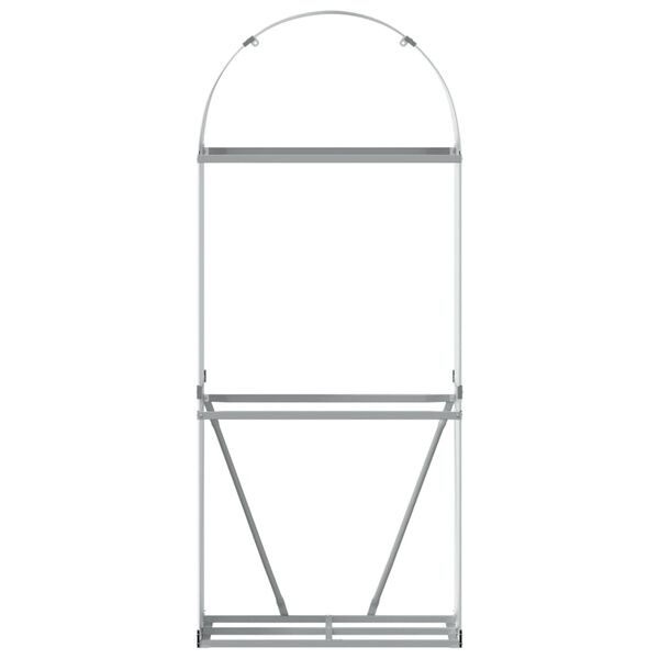 vidaXL Log Holder Silver 80x45x190 cm Galvanised Steel