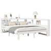 vidaXL Bookcase Bed without Mattress White 140x200 cm Solid Wood Pine