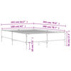 vidaXL Bed Frame without Mattress Brown Oak 160x200 cm