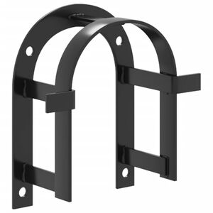 vidaXL Bridle Rack Wall Mounted Black Iron