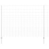 vidaXL Fence with Post Silver 1.6 x 25 m Steel