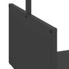 vidaXL Firewood Rack Black 40x40x40 cm Cold-rolled steel