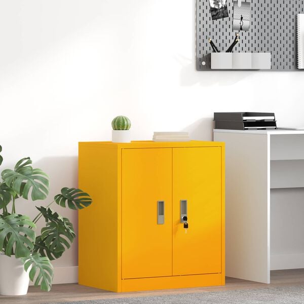vidaXL Storage Cabinet with Storage Mustard Yellow 60 x 40 x 70 cm