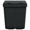 vidaXL Dual Bin Anthracite 2x25 L