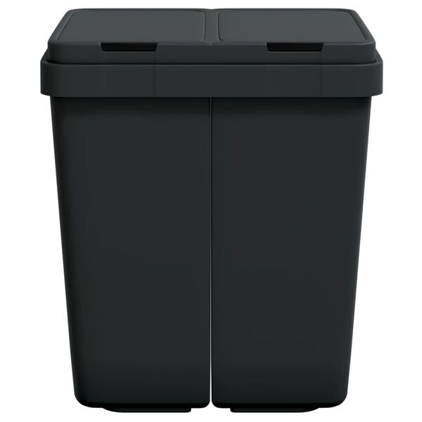 vidaXL Dual Bin Anthracite 2x25 L