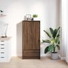 vidaXL Cabinet with Drawer Brown Oak 55.5x34x119.5 cm Engineered Wood
