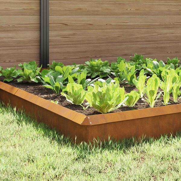 vidaXL Snail Fences 12 pcs Rusty Weathering Steel