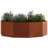 vidaXL Planter Rusty 120 x 120 x 35 cm Weathering Steel