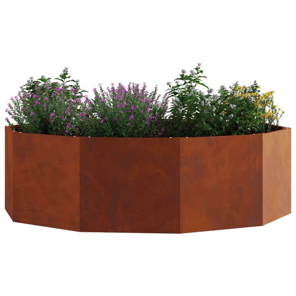 vidaXL Planter Rusty 120 x 120 x 35 cm Weathering Steel