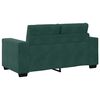 vidaXL Sofa 2 pcs Dark Green Fabric