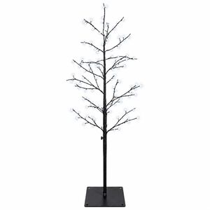 vidaXL Micro Birch Christmas Tree Black 120 cm Steel 279 LEDs
