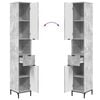 vidaXL Bathroom Furniture Set Concrete Grey Engineered wood, Metal