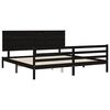 vidaXL Bed Frame without Mattress Black 200x200 cm Solid Wood